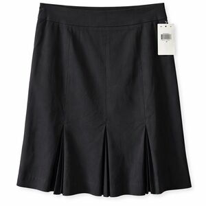 Women's Black A-Line Skirt with Front Pleats NWT